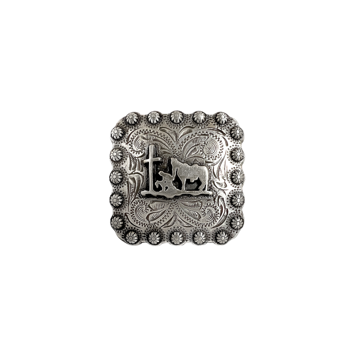 2-1/4 inch Tombstone Concho for custom leather belts