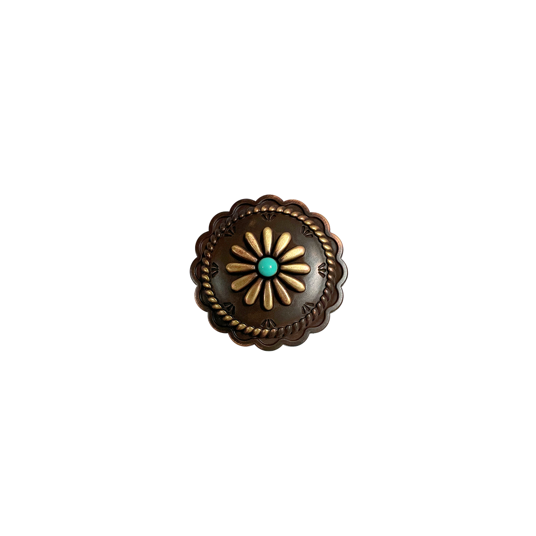 1-3/4 inch Santa Fe Sol Concho for custom leather belts