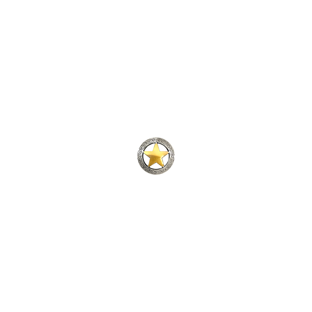 3/4 inch Star Design Wrapped Concho