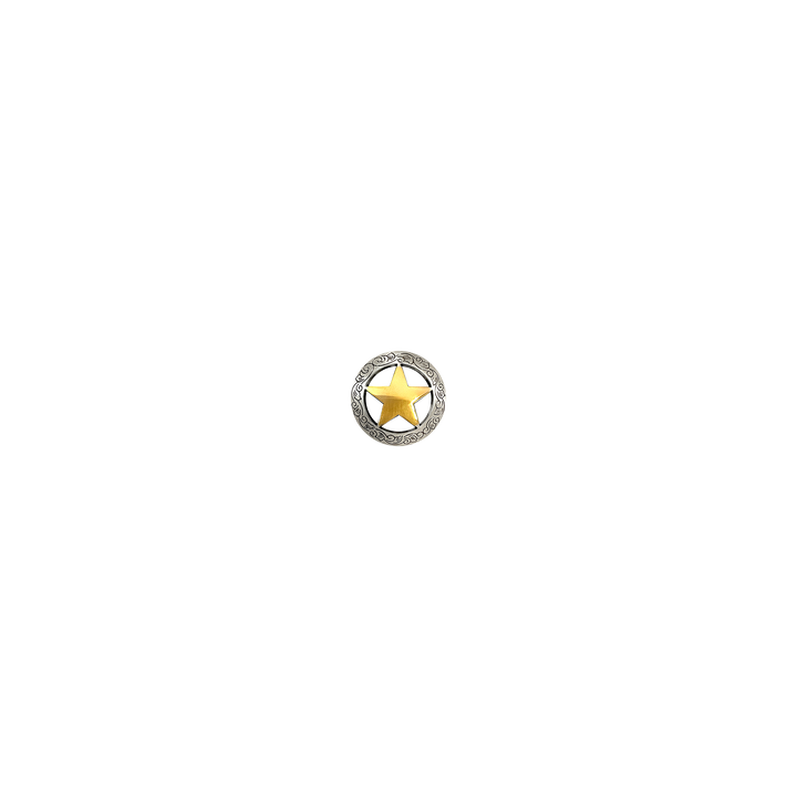 3/4 inch Star Design Wrapped Concho