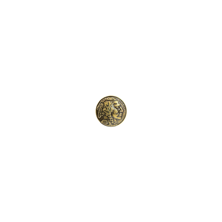 7/8 inch 1937 Buffalo Indian Nickel (Front) Concho