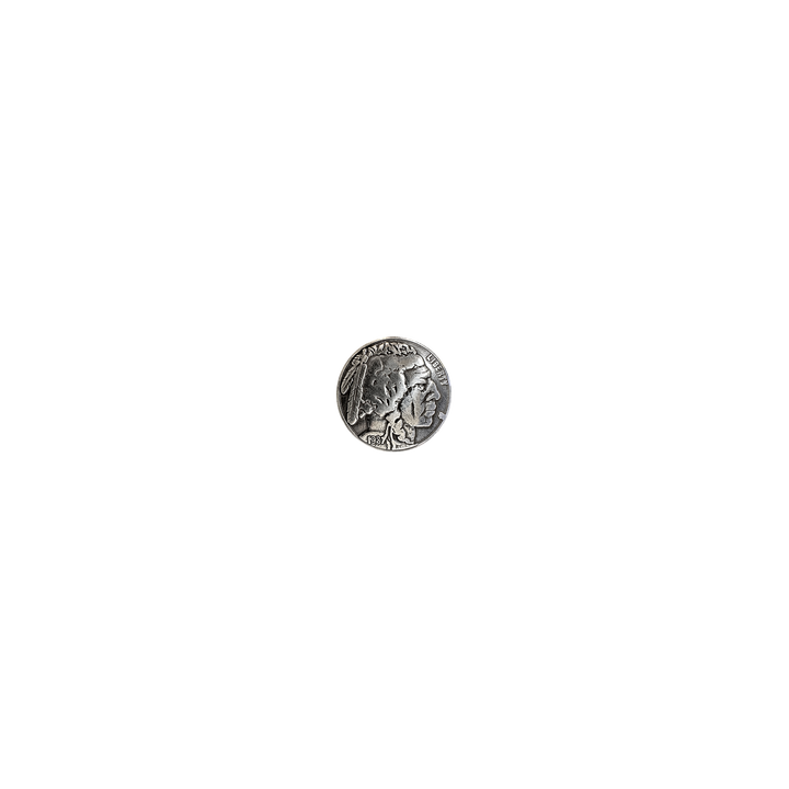 7/8 inch 1937 Buffalo Indian Nickel (Front) Concho