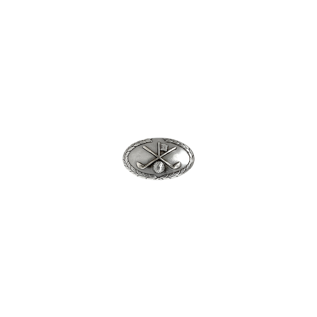 7/8 inch Oval Crossed Golf Clubs Concho