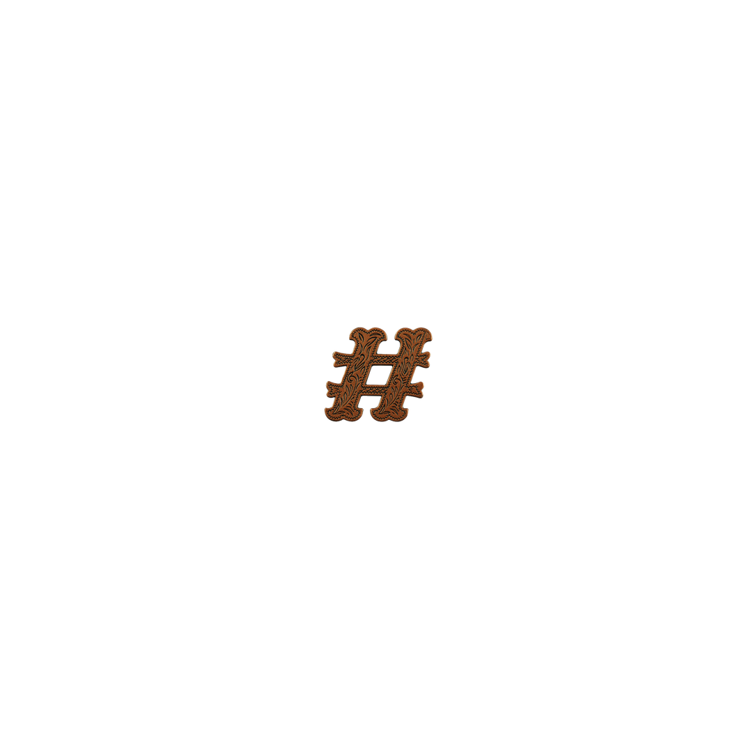 7/8 inch Pound Symbol Concho
