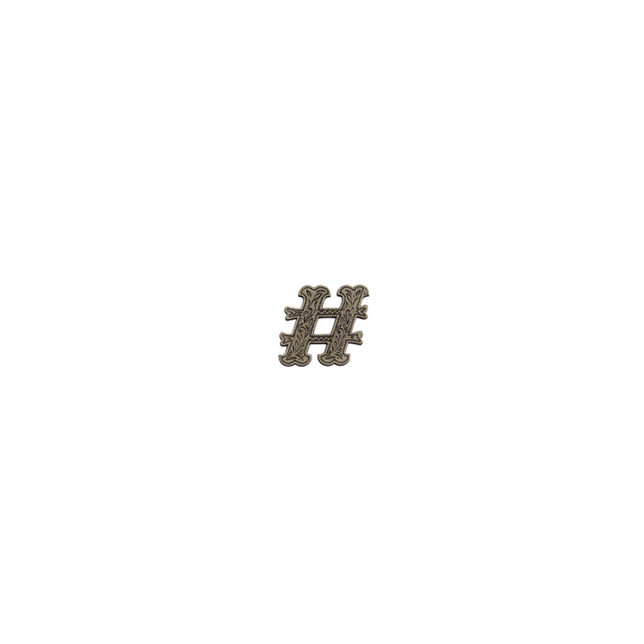 7/8 inch Pound Symbol Concho