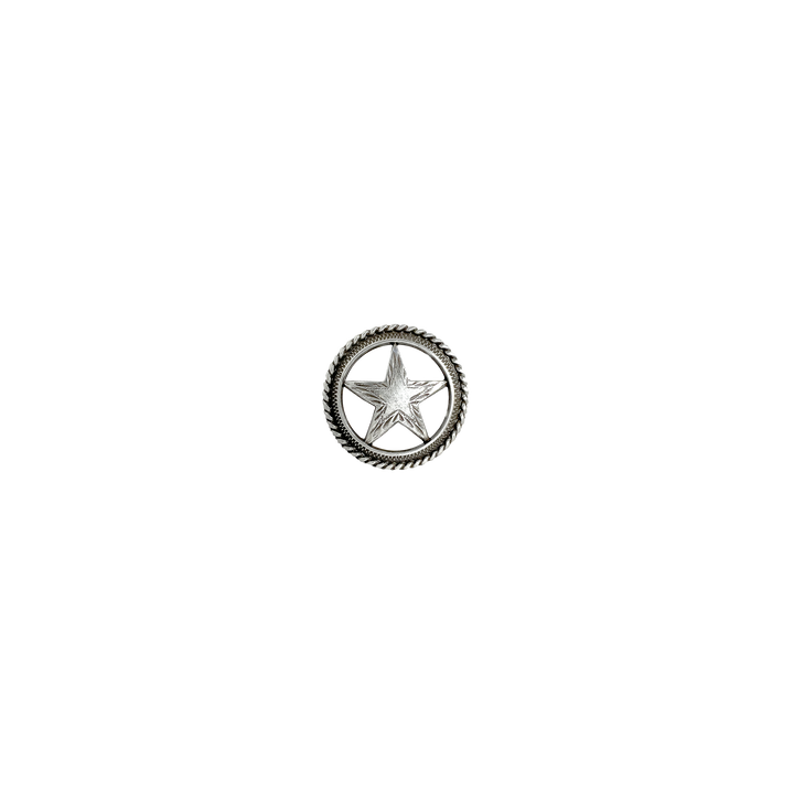 1-1/8 inch Western Engraved Rope Edge Star Concho