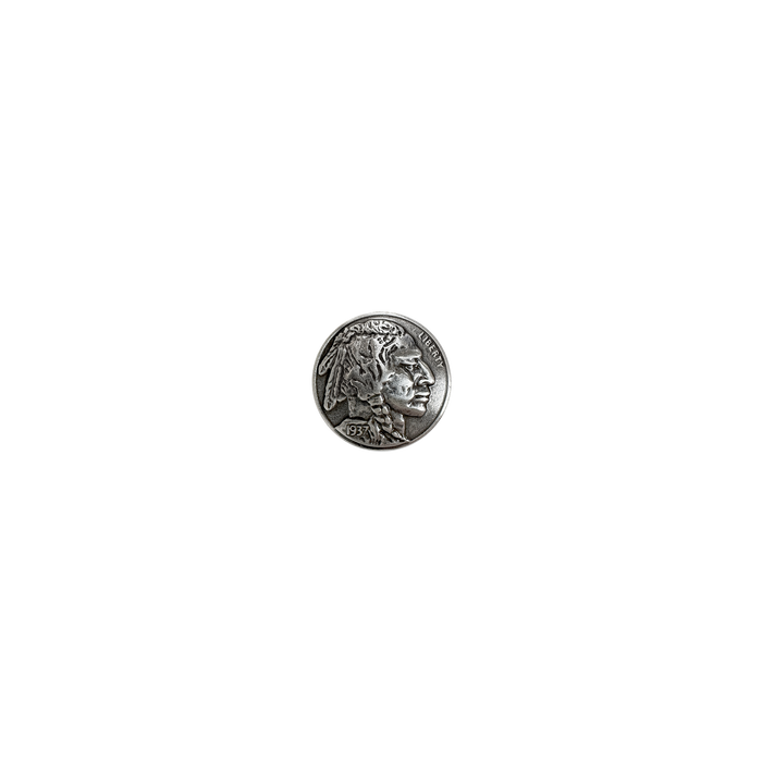 1-1/8 inch 1937 Indian Head Coin Concho for custom leather belts