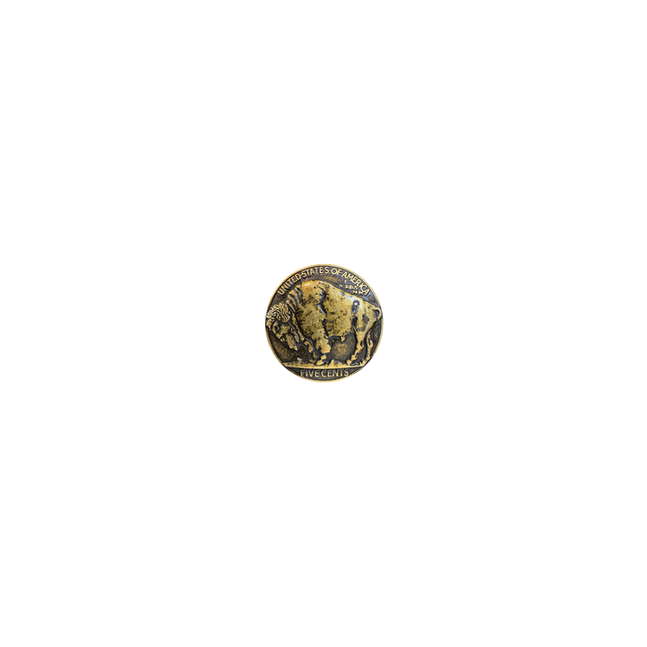1-1/8 inch 1937 Buffalo Coin Concho (Rear)