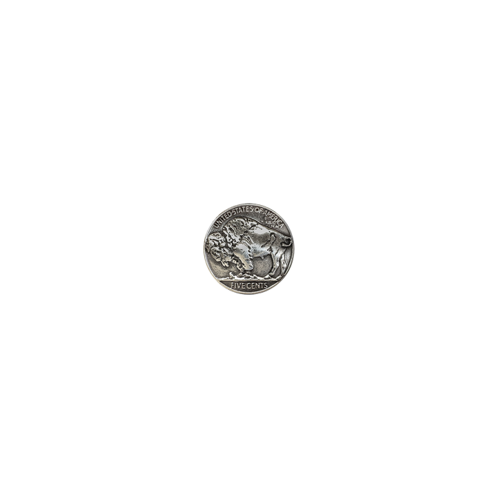 1-1/8 inch 1937 Buffalo Coin Concho (Rear)