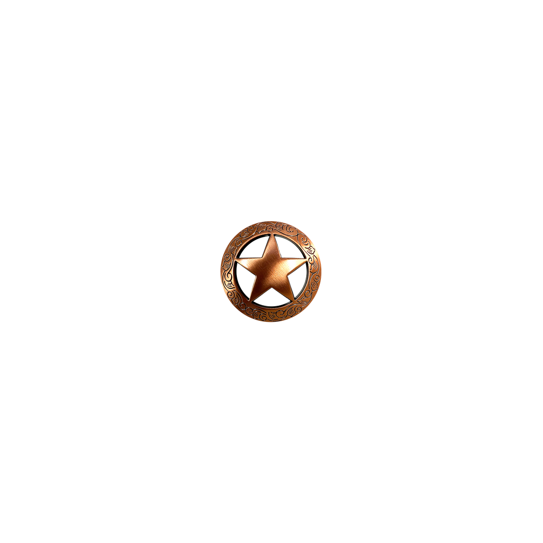 1-1/8 inch Star with Designed Edge Concho