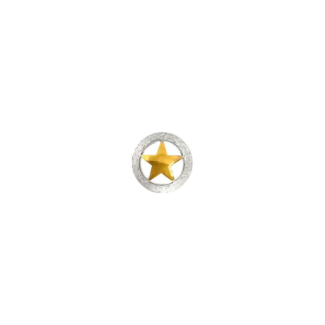 1-1/8 inch Star with Designed Edge Concho