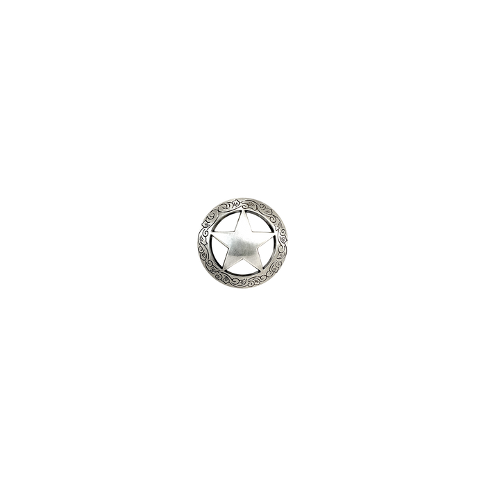 1-1/8 inch Elko Star Concho for custom leather belts
