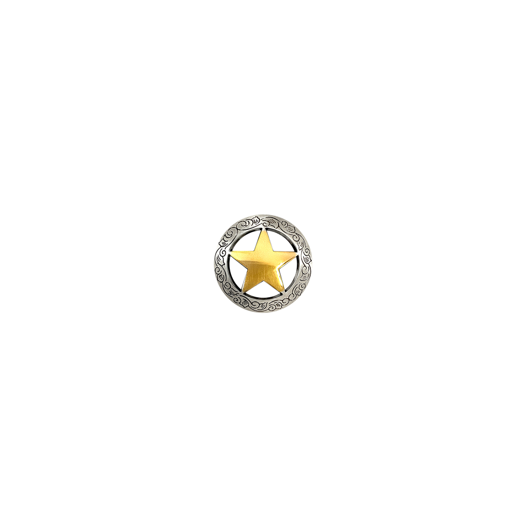 1-1/8 inch Star with Designed Edge Concho