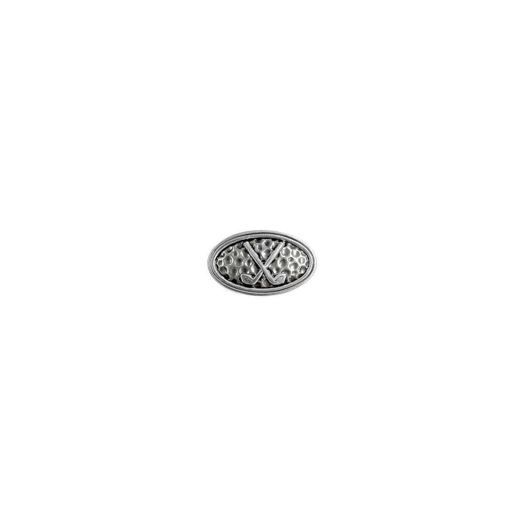 3/4 inch Oval Crossed Golf Clubs Concho