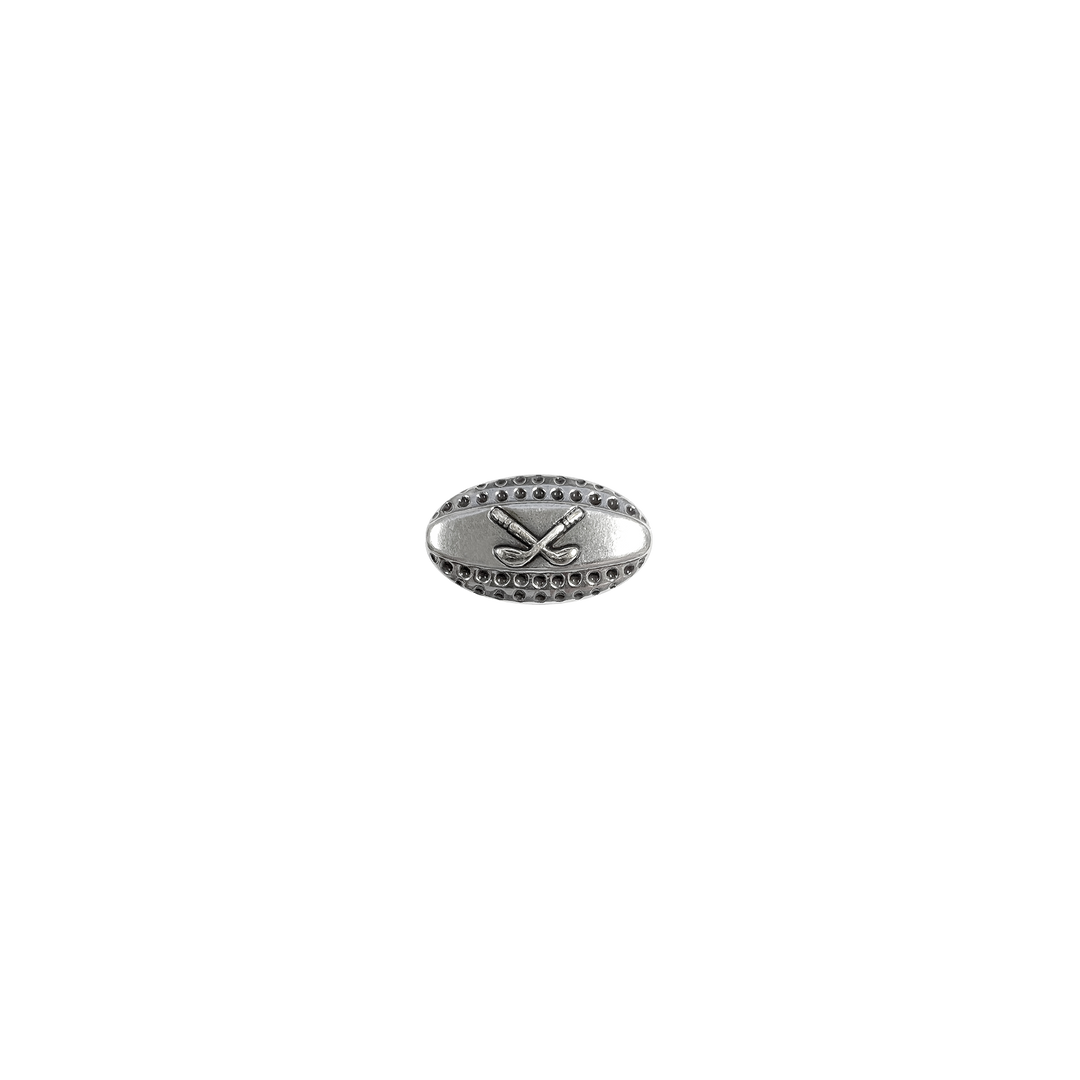 3/4 inch Oval Crossed Golf Clubs Concho Version 2