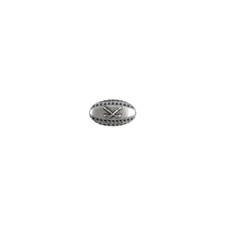 3/4 inch Oval Crossed Golf Clubs Concho Version 2