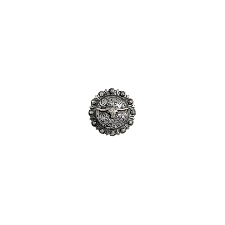 1-1/4 inch Berry Bull Head Design Concho