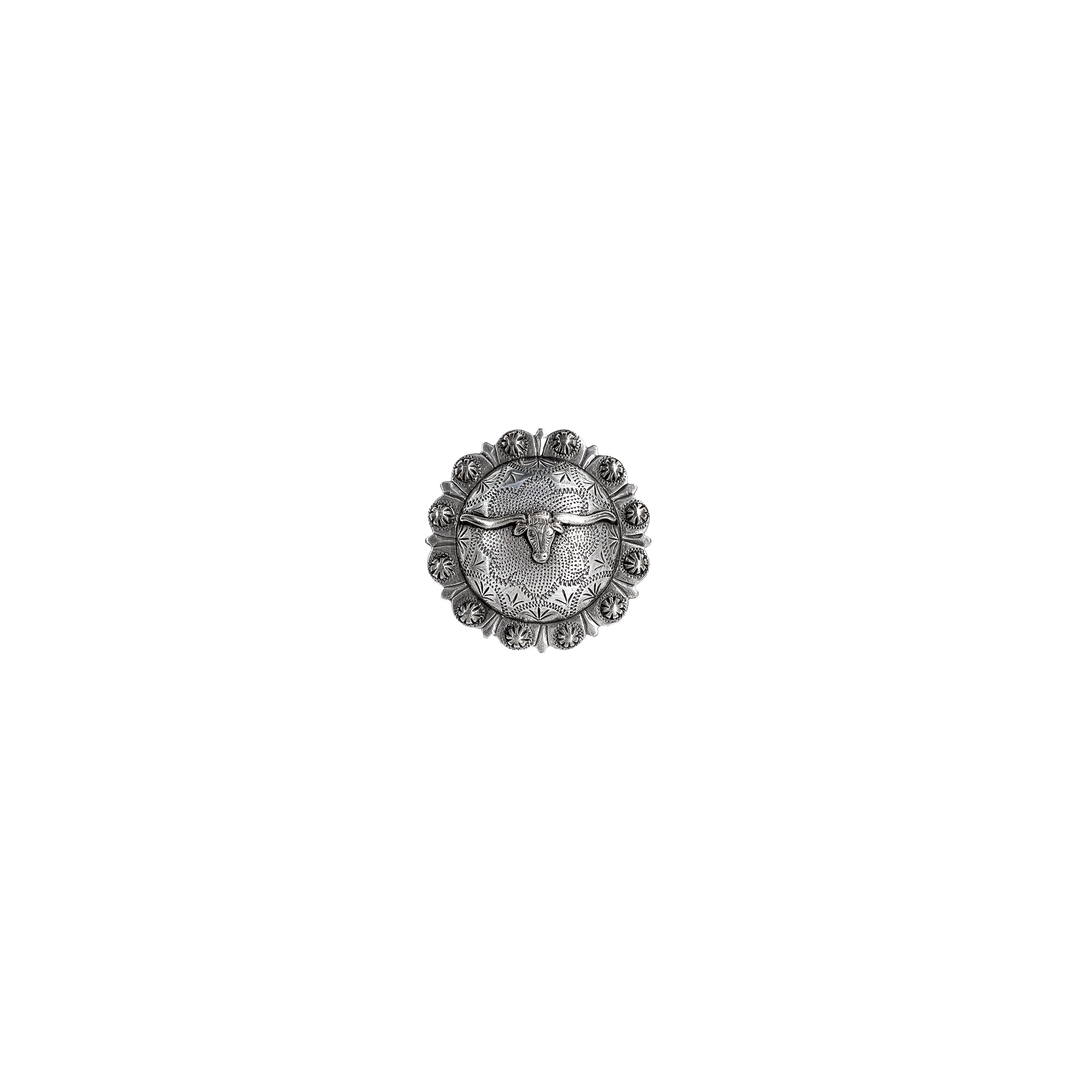 1-1/4 inch Berry Bull Head Design Concho