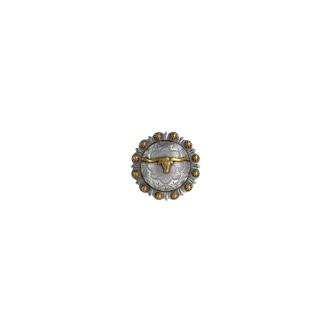 1-1/4 inch Berry Bull Head Design Concho