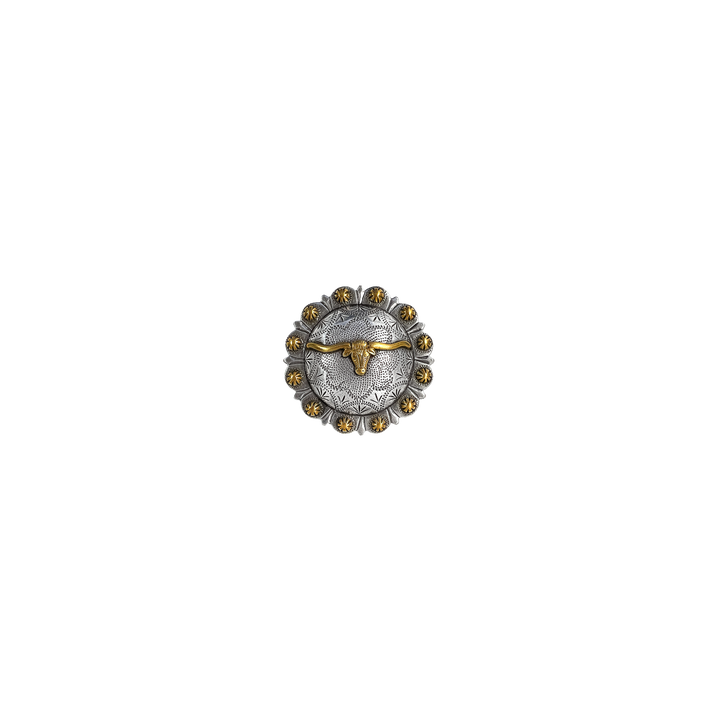 1-1/4 inch Berry Bull Head Design Concho