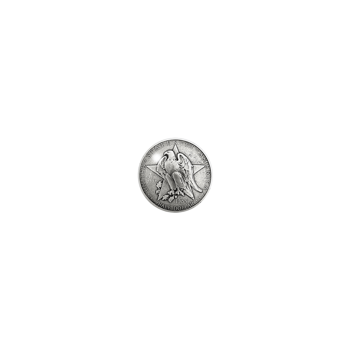 1-1/4 inch 1934 Eagle Star Coin Concho for custom leather belts