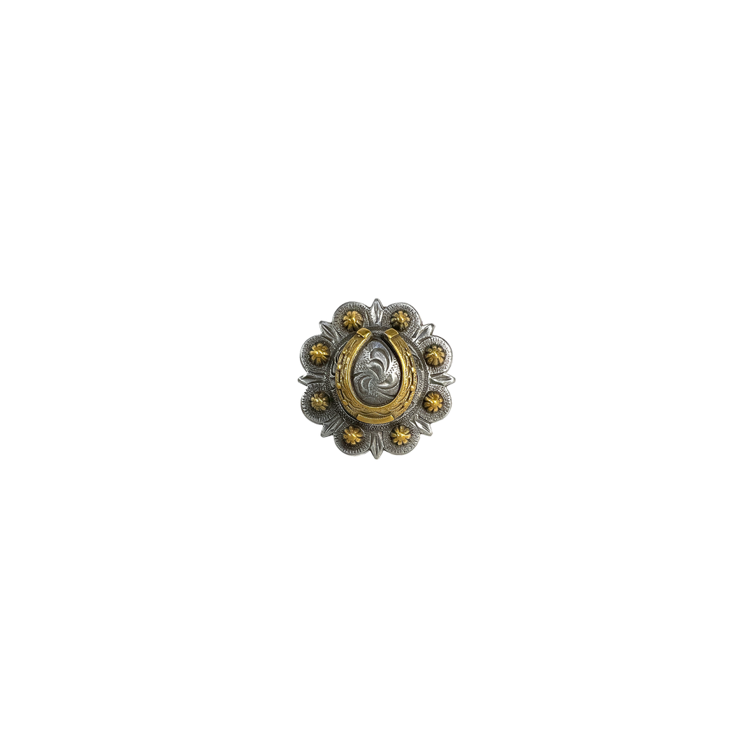 1-1/4 inch Berry Horseshoe Concho