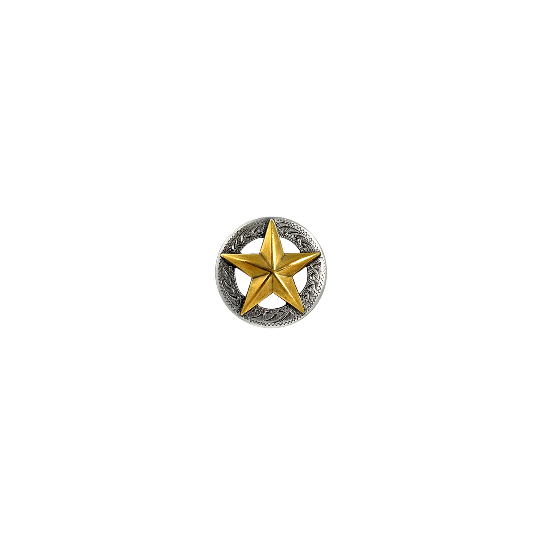 1-1/4 inch Wrapped Star Design Concho