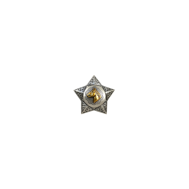 1-1/4 inch Star Horse Head Concho