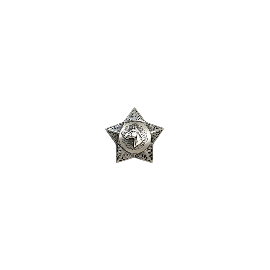 1-1/4 inch Star Horse Head Concho