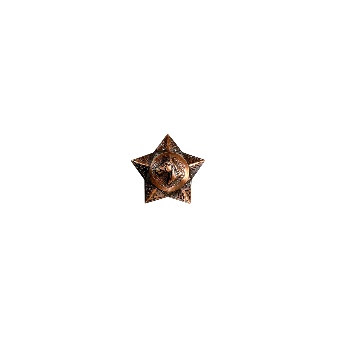 1-1/4 inch Star Horse Head Concho
