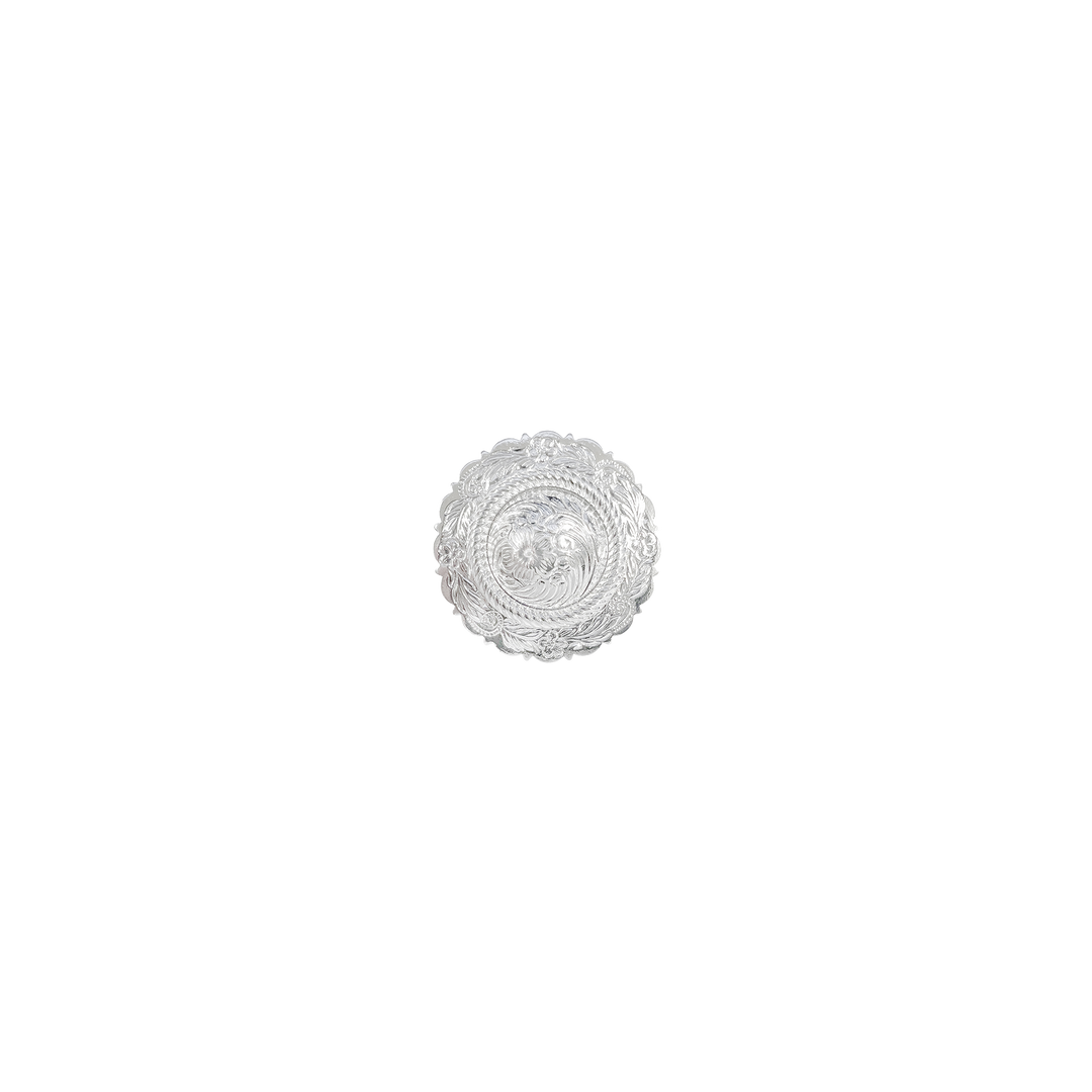 1-1/4 inch Western Floral Rope Edge Concho