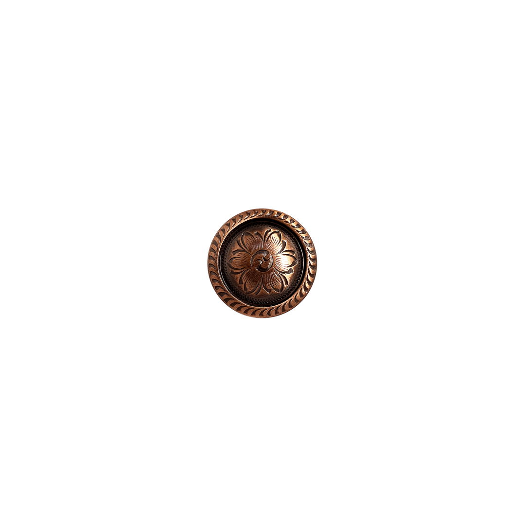 1-1/4 inch Rope Edge Flower Design Concho