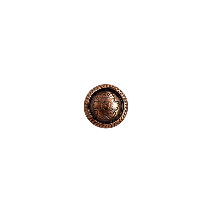 1-1/4 inch Rope Edge Flower Design Concho