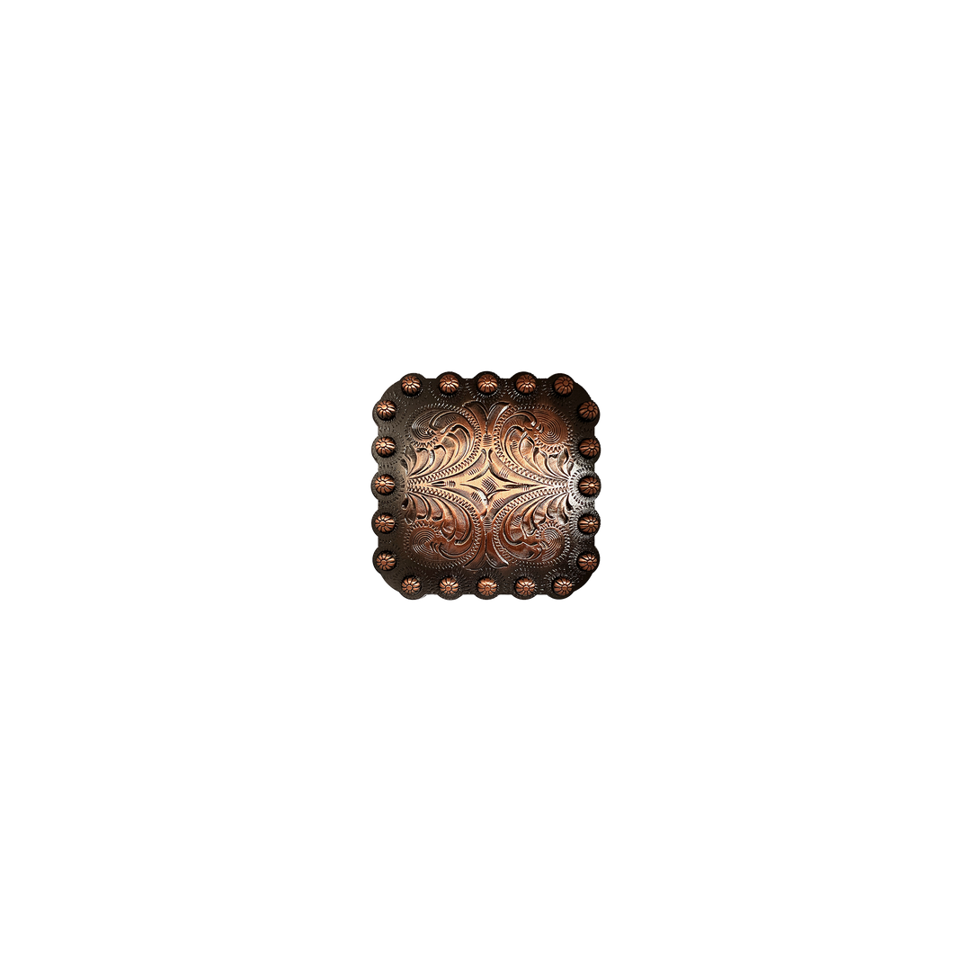 1-3/8 inch Square Berry Design Concho