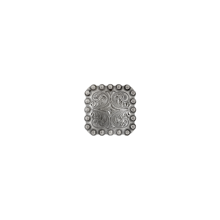 1-3/8 inch Square Berry Design Concho