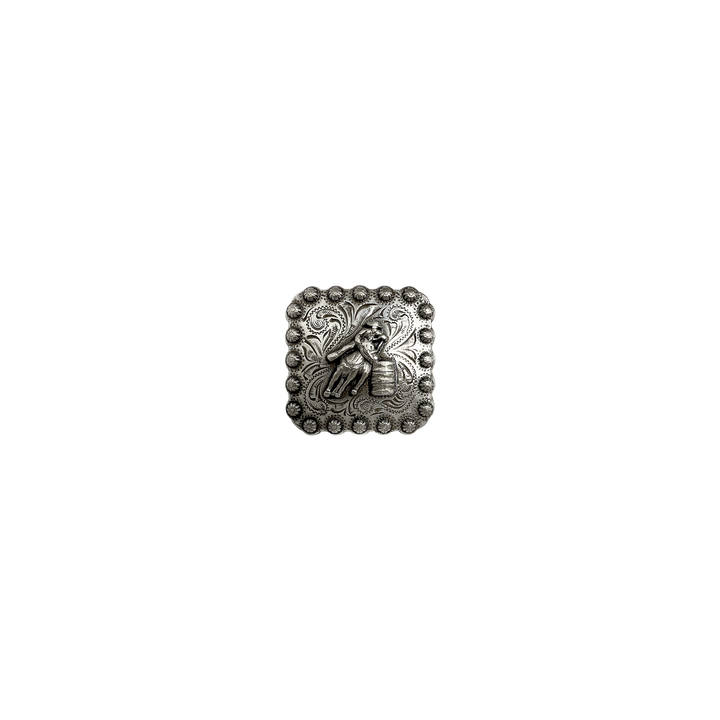 1-3/8 inch Square Berry Rodeo Barrel Concho