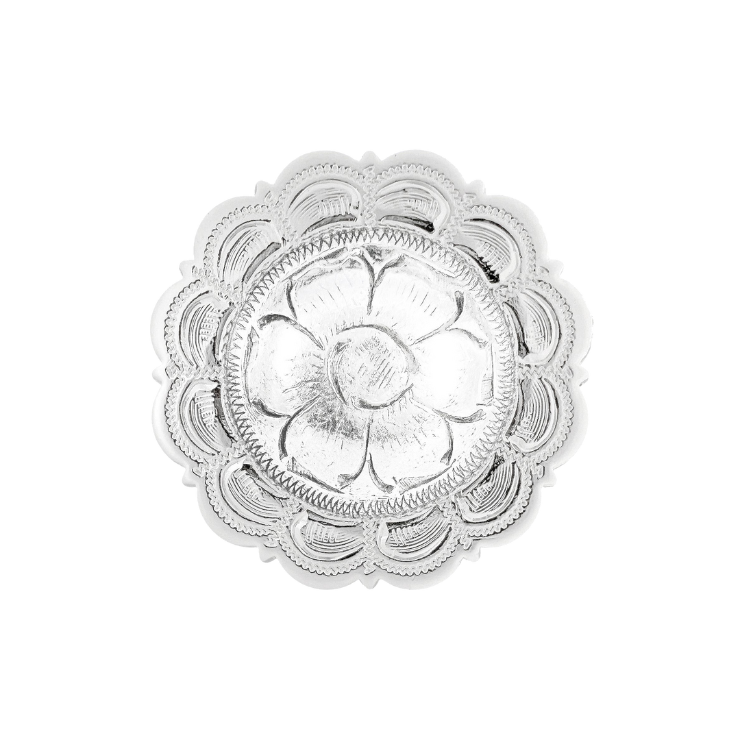 1-1/2 inch Western Ripple Blossom Scalloped Edge Concho