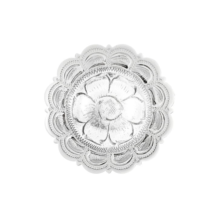 1-1/2 inch Western Ripple Blossom Scalloped Edge Concho