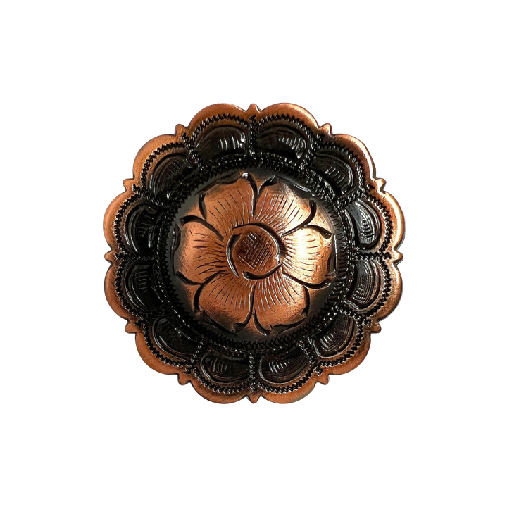 1-1/2 inch Western Ripple Blossom Scalloped Edge Concho