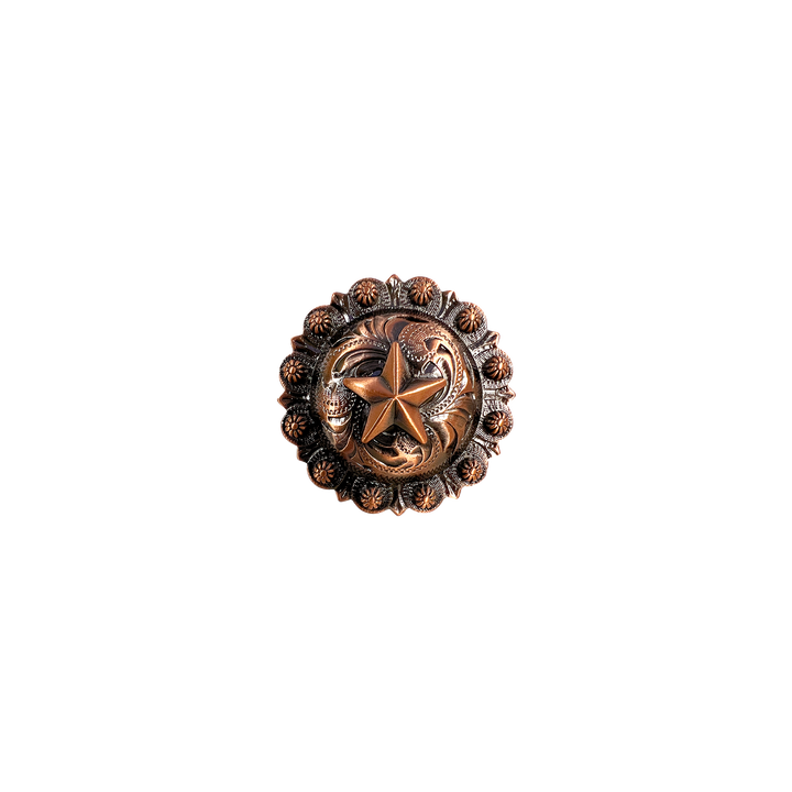 1-3/4 inch Berry Star Design Concho