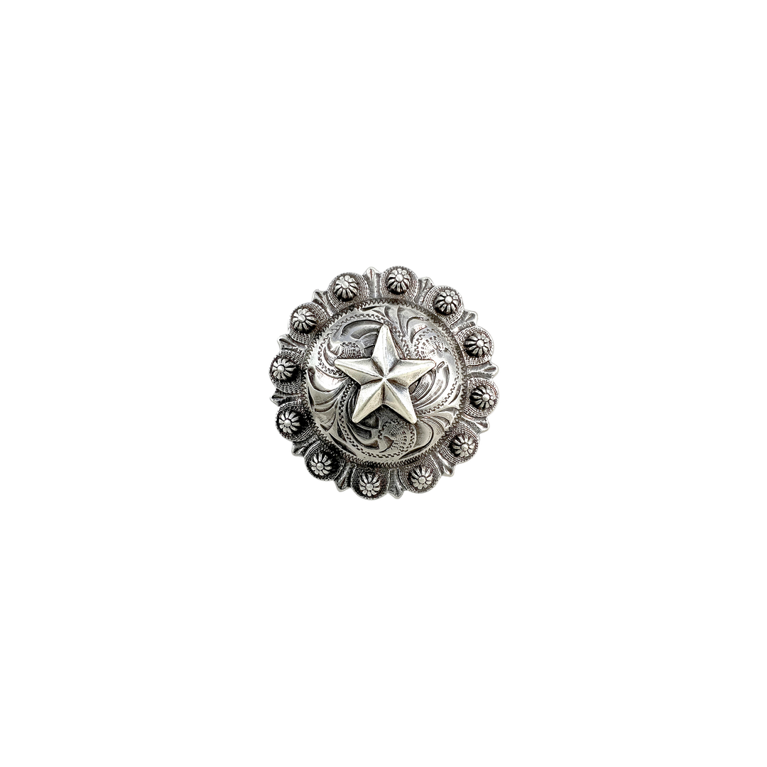 1-3/4 inch Berry Star Design Concho