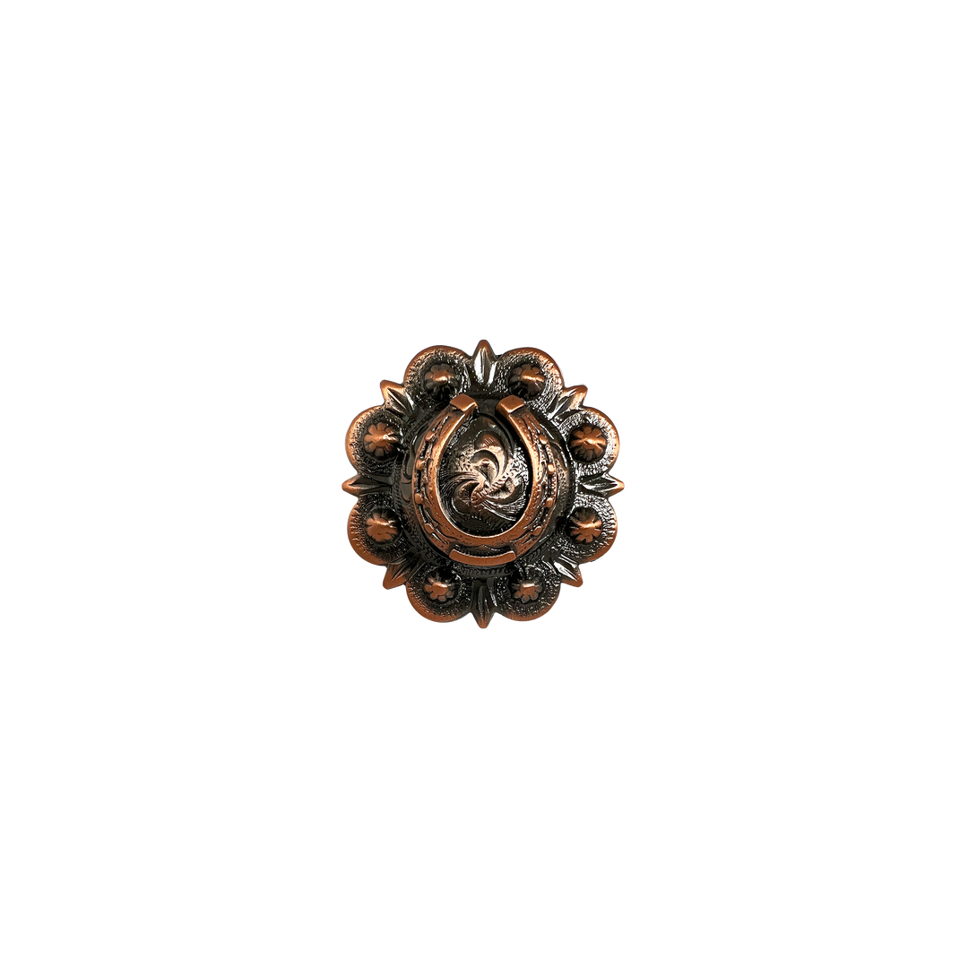 1-3/4 inch Berry Horseshoe Concho