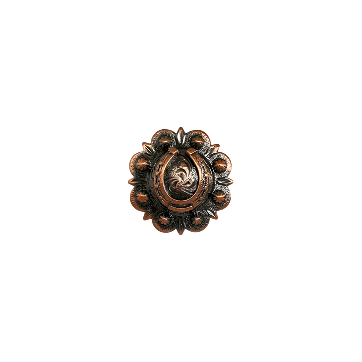 1-3/4 inch Berry Horseshoe Concho