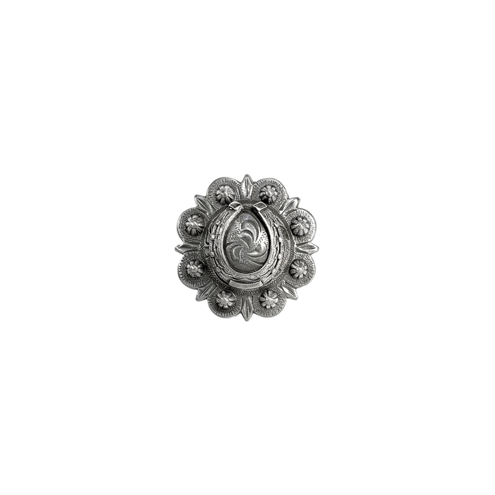 1-3/4 inch Berry Horseshoe Concho