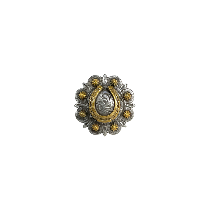 1-3/4 inch Berry Horseshoe Concho