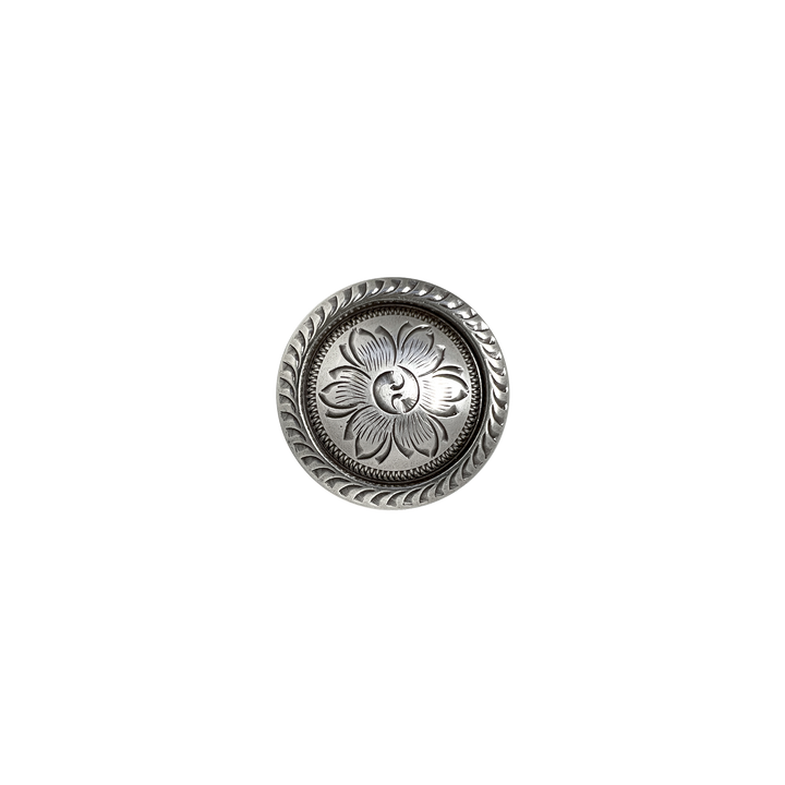 1-3/4 inch Rope Edge Flower Design Concho