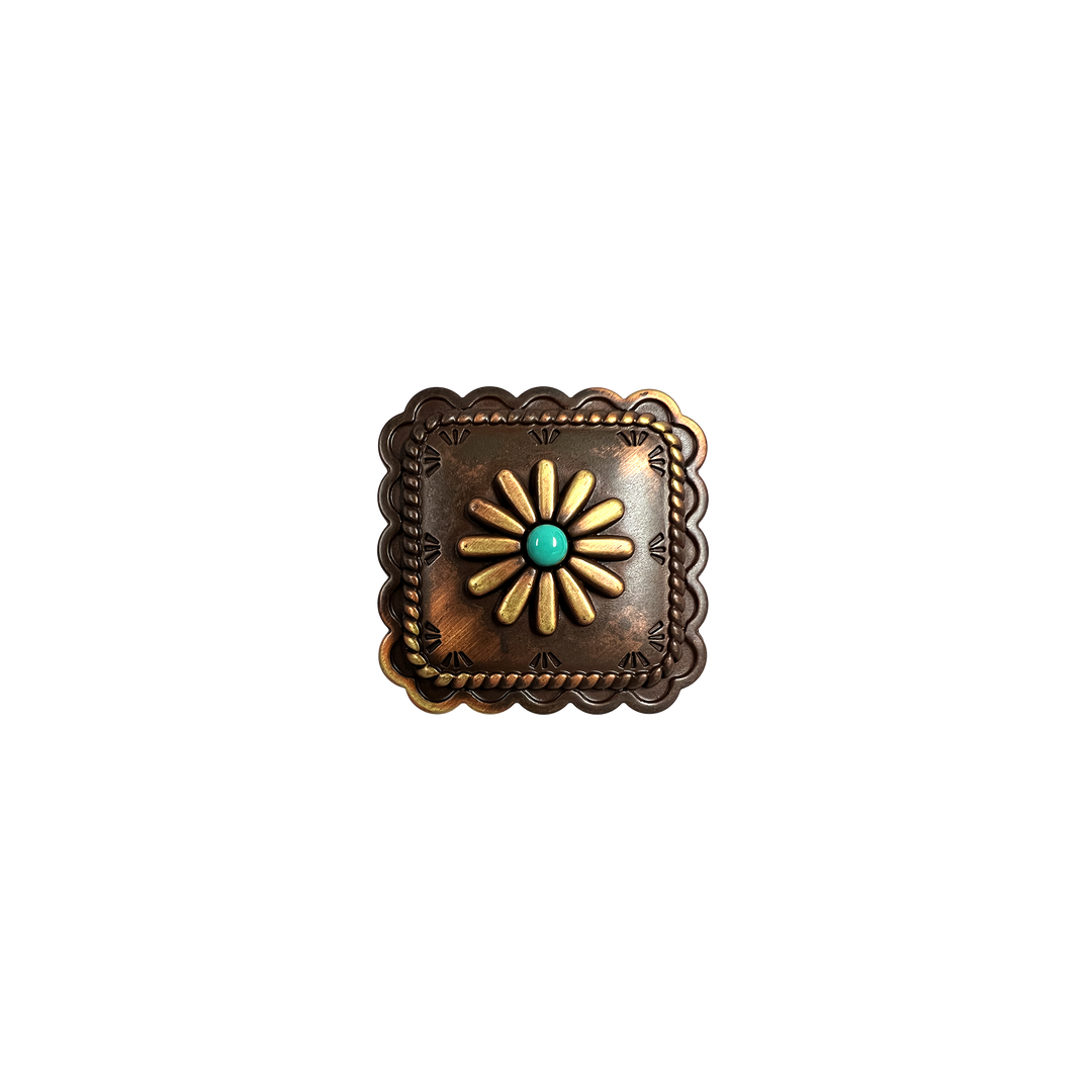 1-3/4 inch Southwest Style Square Concho