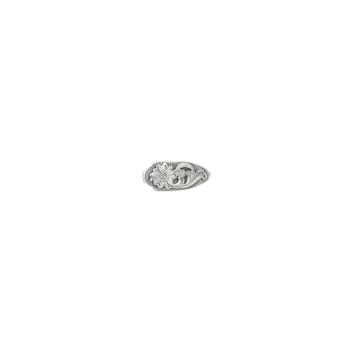 3/4 inch Silver Western Floral Belt Buckle Set
