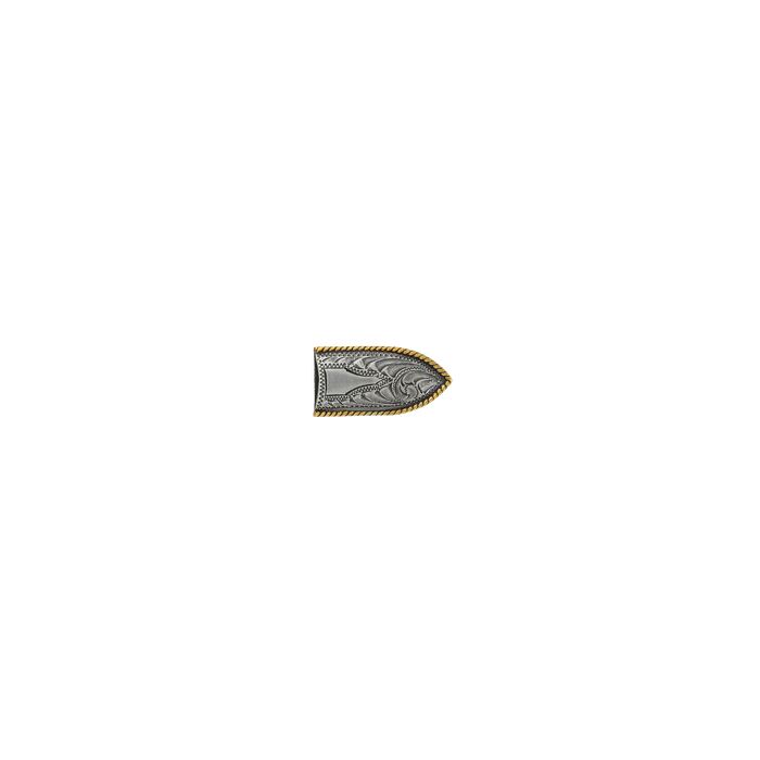 3/4 inch Antique Silver Gold Western Belt Tip