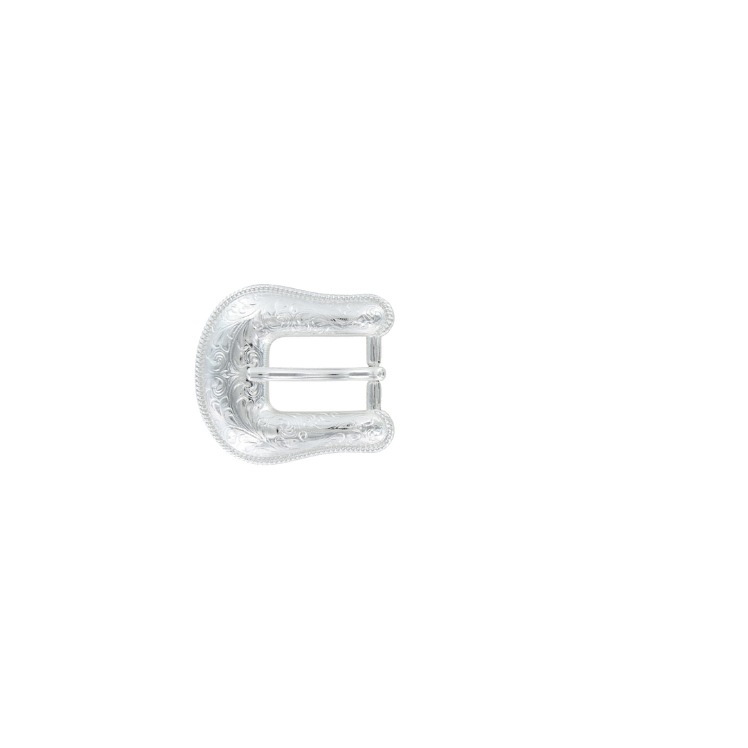 3/4 inch Shiny Silver Western Buckle Set